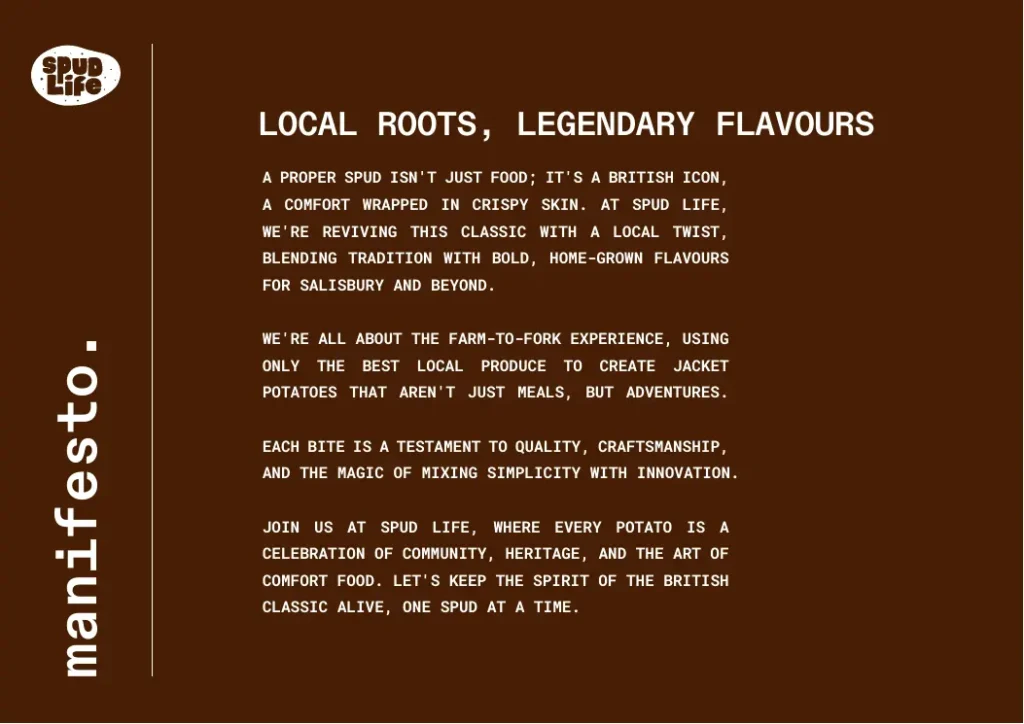 Spudlife brand manifesto: local roots, legendary flavours